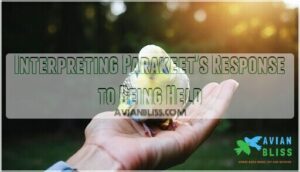 interpreting parakeet's response to being held