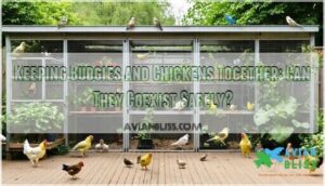 keeping budgies and chickens