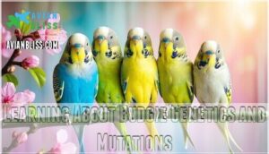 learning about budgie genetics and mutations