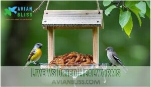 live vs dried mealworms