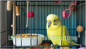 loss of appetite and vocalization