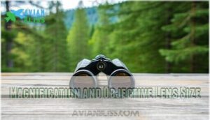 magnification and objective lens size