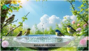 metal bird baths