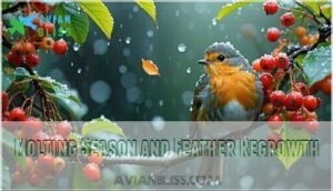 molting season and feather regrowth