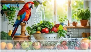 organic and washed produce