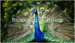 peacock iridescent feathers