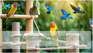perch selection and beak care