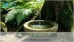 placing in shaded area placing in shaded area