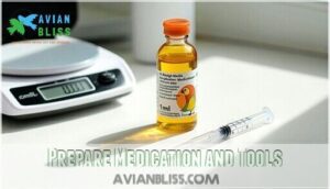 prepare medication and tools
