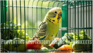 preventing respiratory issues in parakeets