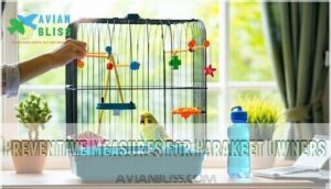preventive measures for parakeet owners