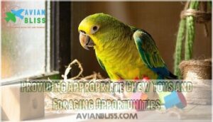 providing appropriate chew toys and foraging opportunities