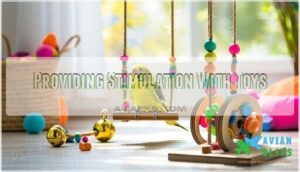 providing stimulation with toys