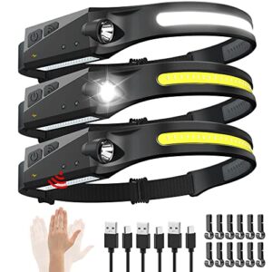 Rechargeable Headlamp 3PCS, 230° Wide B0BL3ZVLLH