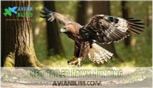 red-tailed hawk hunting