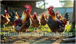 reduces aggression in dominant birds