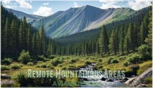 remote mountainous areas