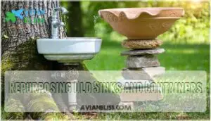 repurposing old sinks and containers
