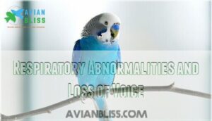 respiratory abnormalities and loss of voice