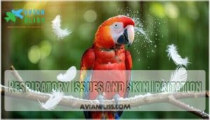 respiratory issues and skin irritation