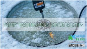 safety certifications and warranties