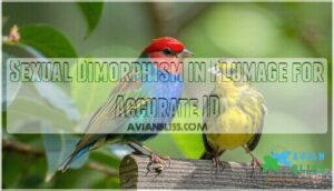 sexual dimorphism in plumage for accurate id