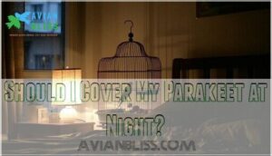 should i cover my parakeet at night