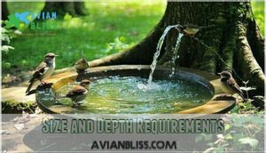 size and depth requirements size and depth requirements