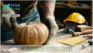 smoothing gourd edges