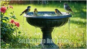 solar heated bird baths