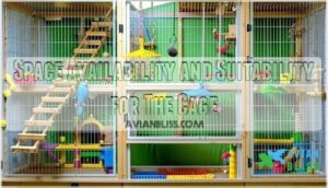 space availability and suitability for the cage
