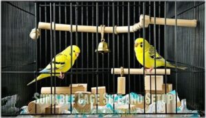 suitable cage size and setup