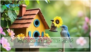 supporting molting birds