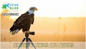telephoto lenses and tripods