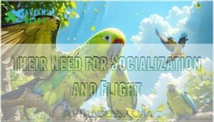 their need for socialization and flight