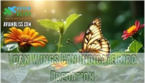 torn wings can indicate bird predation