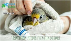 treating finch eye infection