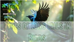 types of long tails in birds