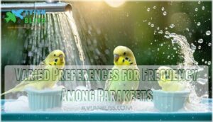 varied preferences for frequency among parakeets
