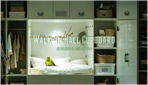 walk-in hall cupboard