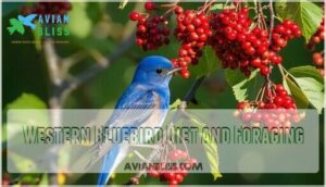 western bluebird diet and foraging
