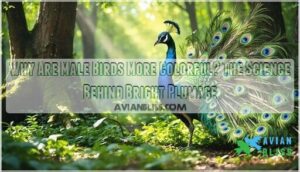 why are male birds more colorful
