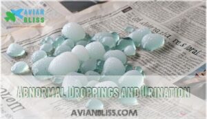 abnormal droppings and urination