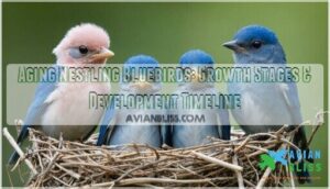 aging nestling bluebirds