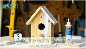 allowing sealants to dry