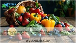 alternatives to cucumbers for lovebirds