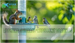 applying squirrel-repellent coatings