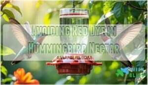avoiding red dye in hummingbird nectar