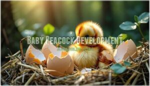 baby peacock development