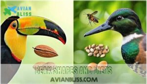 beak shapes and diets